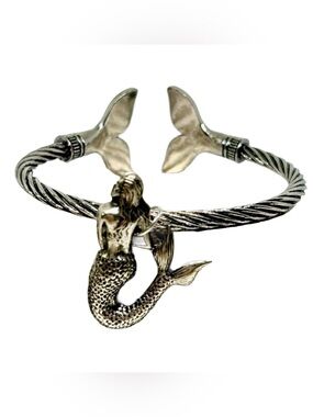Handmade Mermaid Tail Adjustable Fit Cuff Bracelet!
